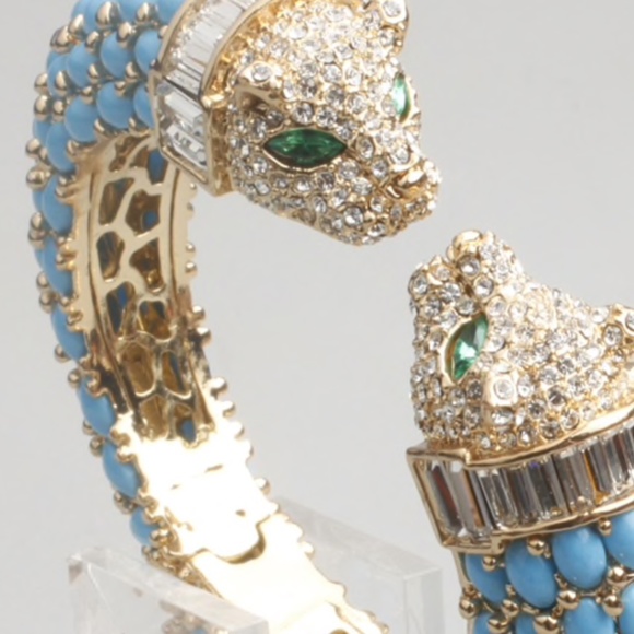 Vintage Turquoise Serpent Cuff - Picture 2 of 3